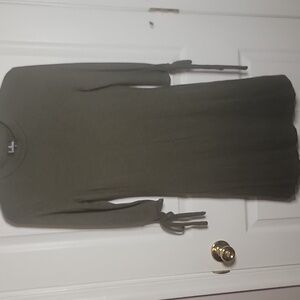 Lulus S Forest Green Knit Midi Dress